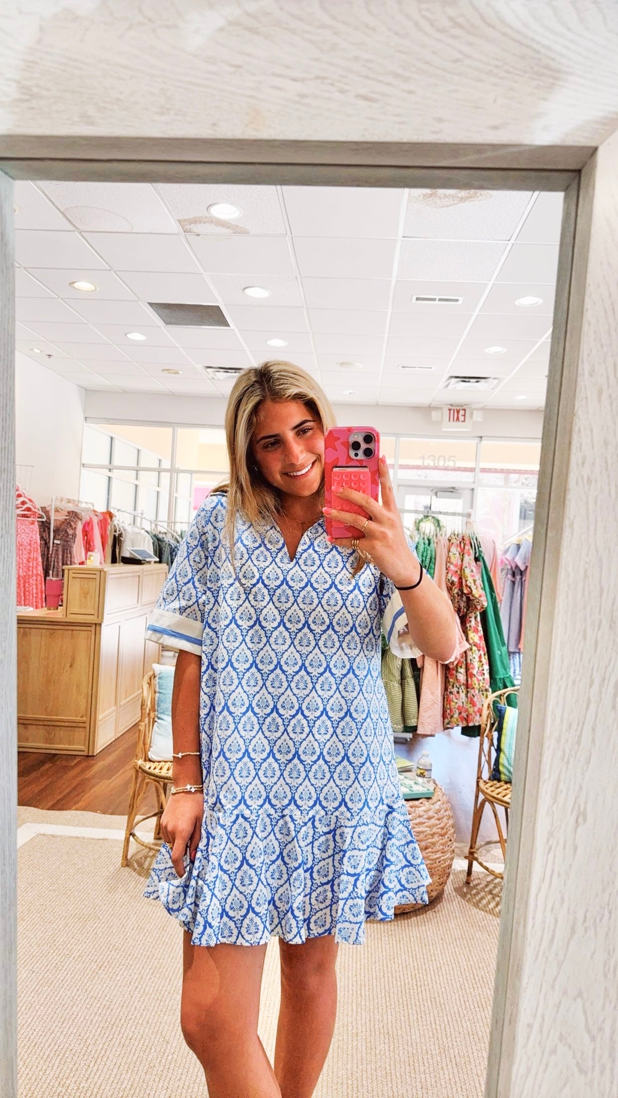 Blue Abstract Dress Entro