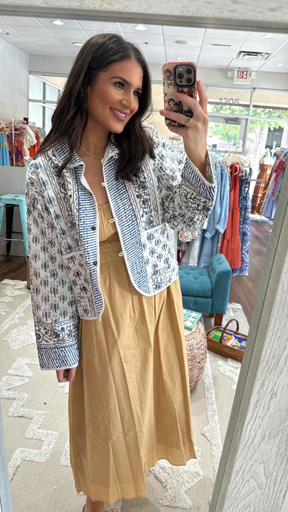 Birdie Jacket Domino Blue