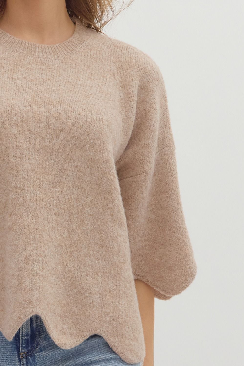 Taupe Cozy Days Sweater ENTRO