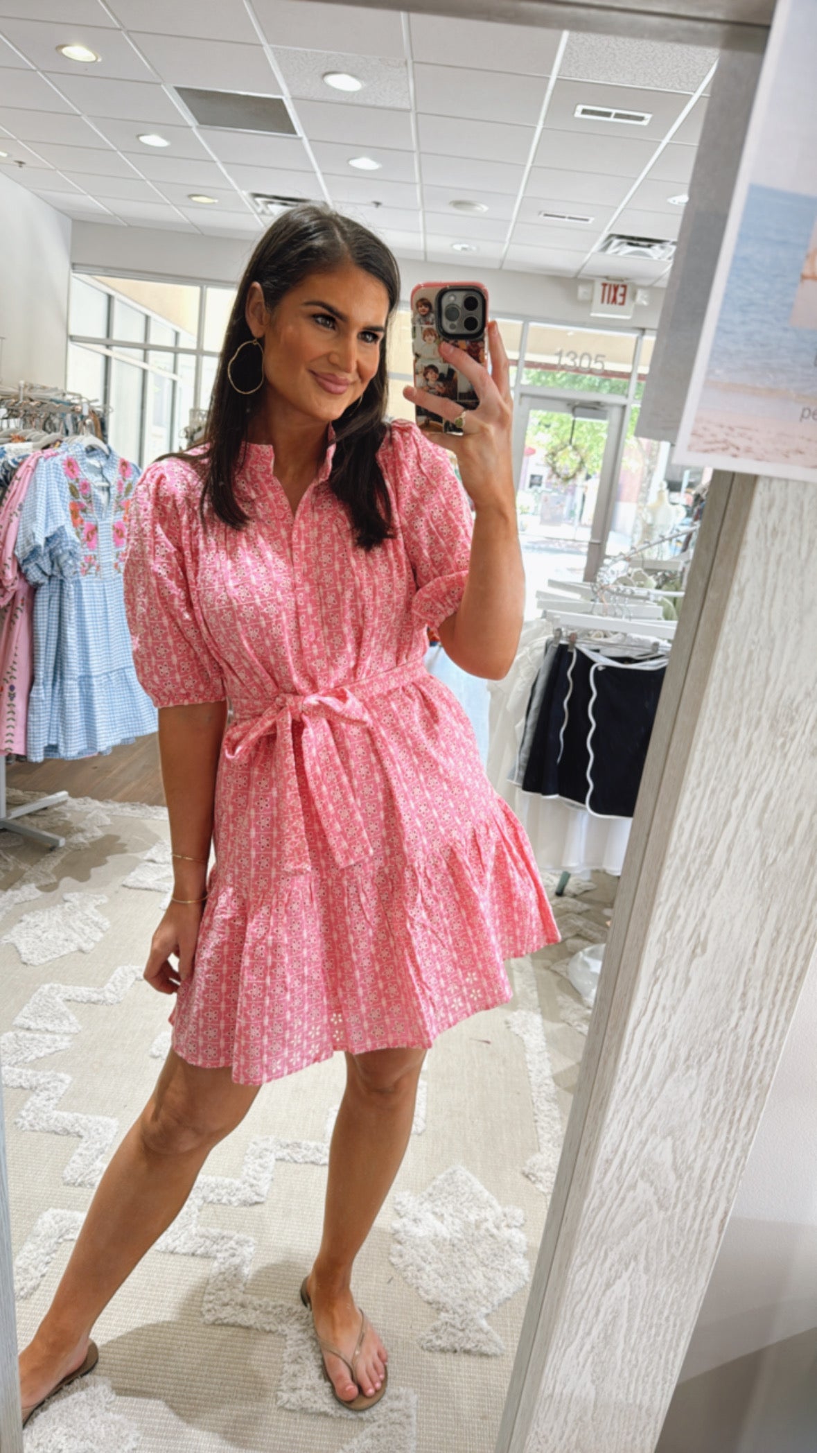 Pink Eyelet Dress Joy Joy