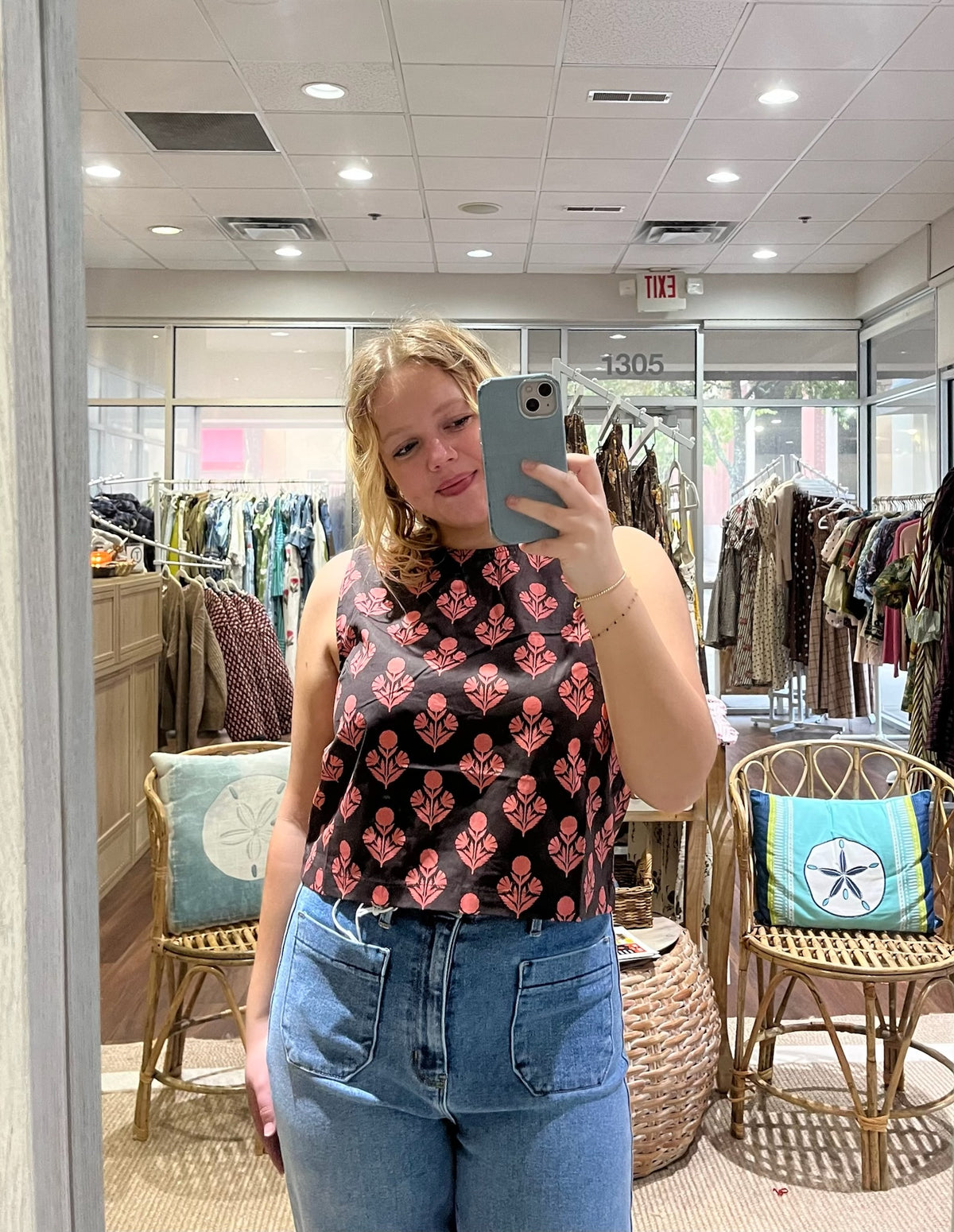 Kate Floral Cropped Blouse