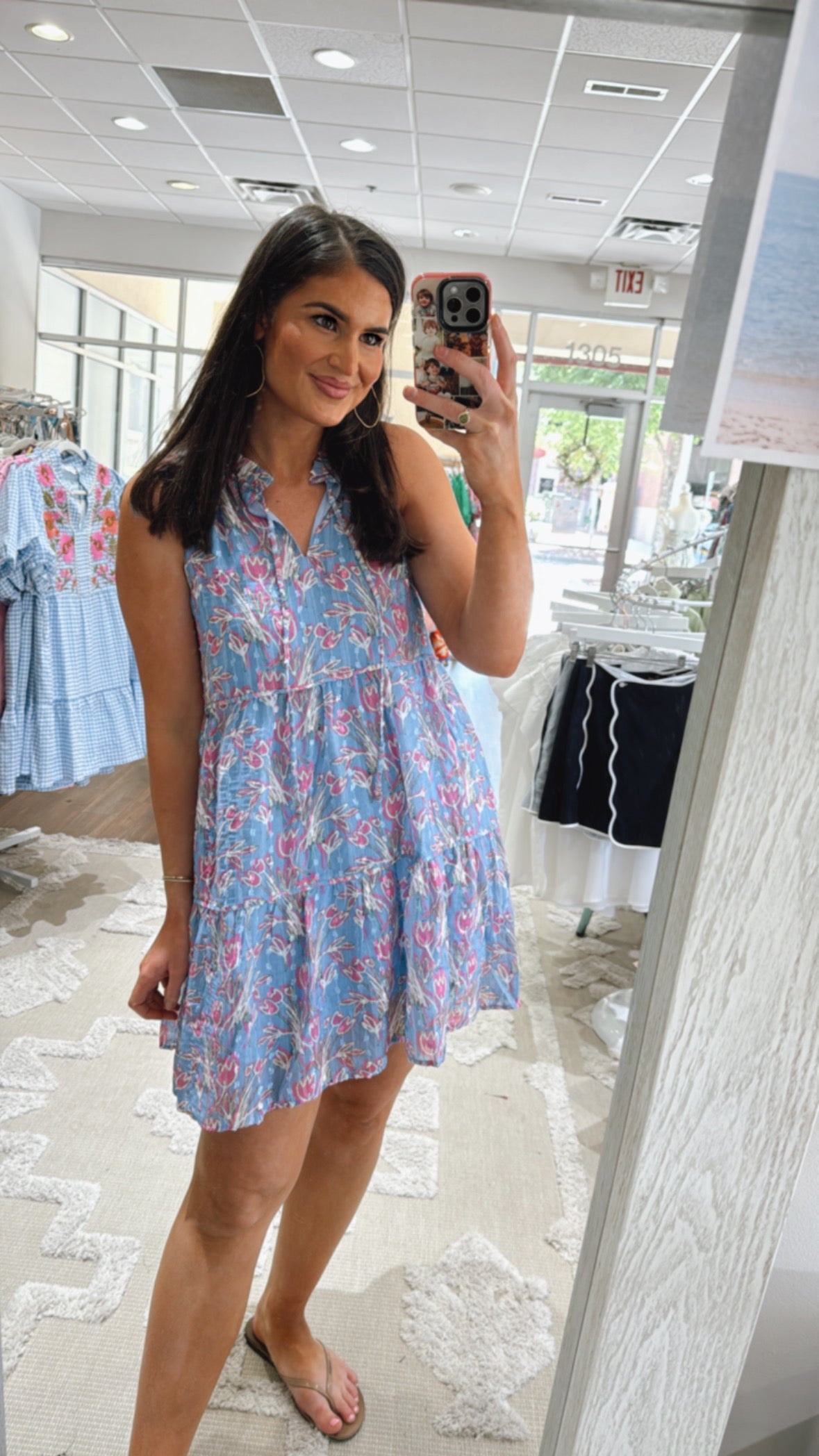 Tranquil Tulips Halter Dress