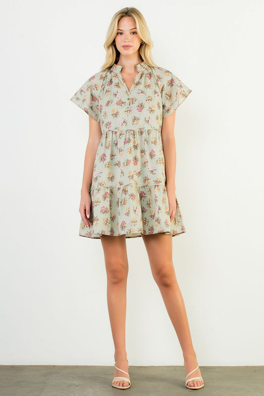 Bea Tiered Floral Dress THML