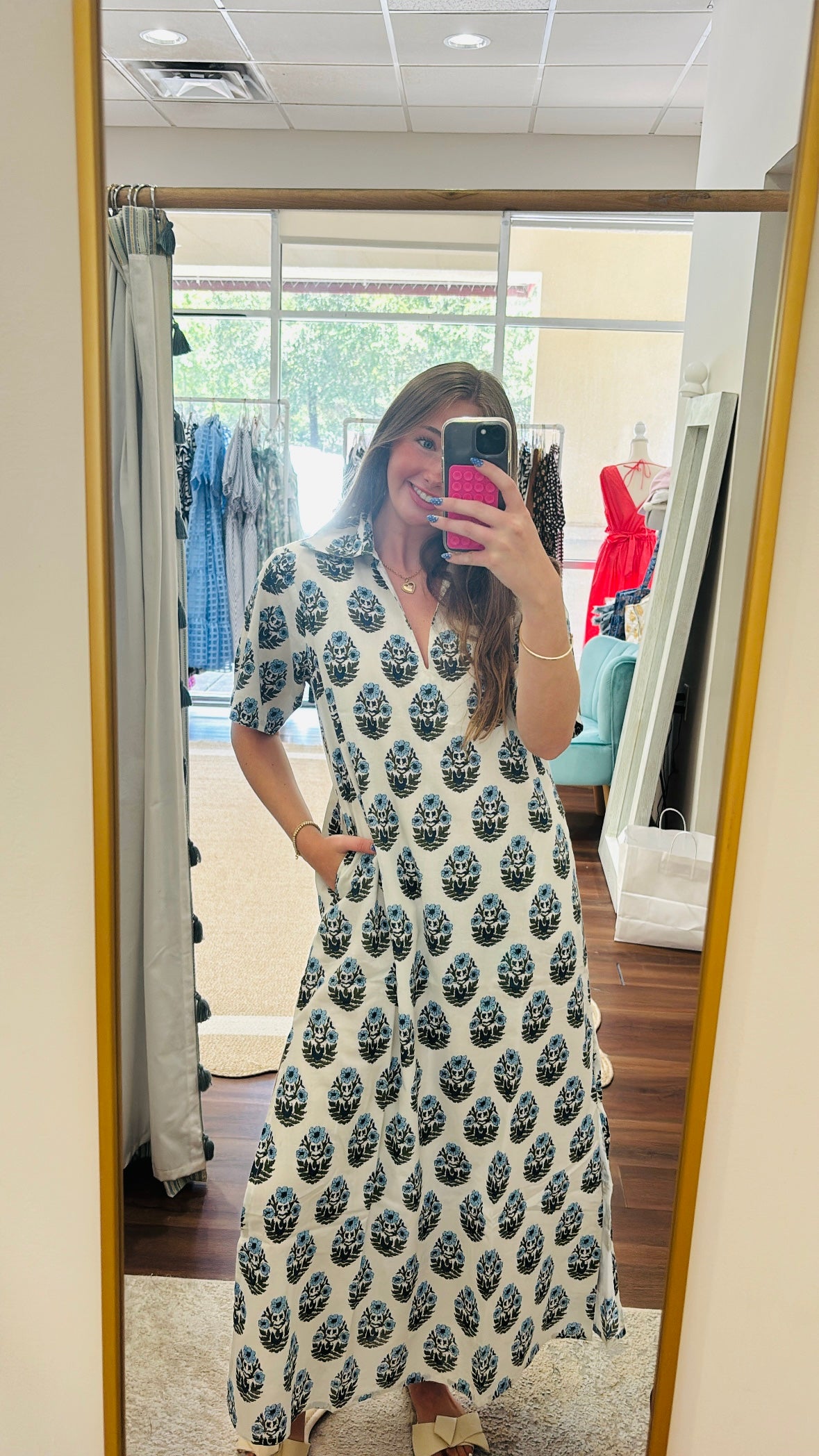 Anna Maxi Blue Green Milos