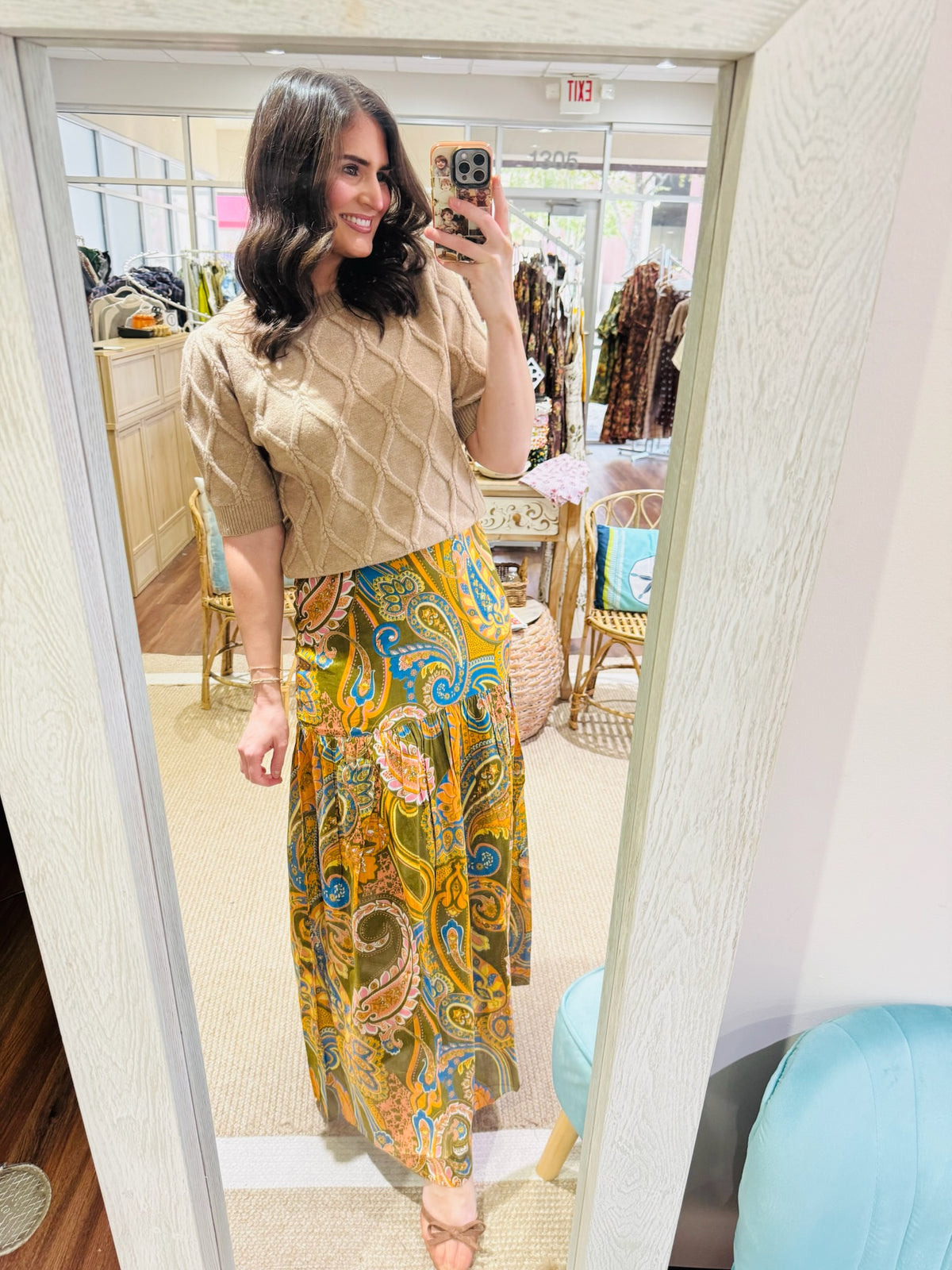 Fall Paisley Beatrice Skirt CHAKERIS