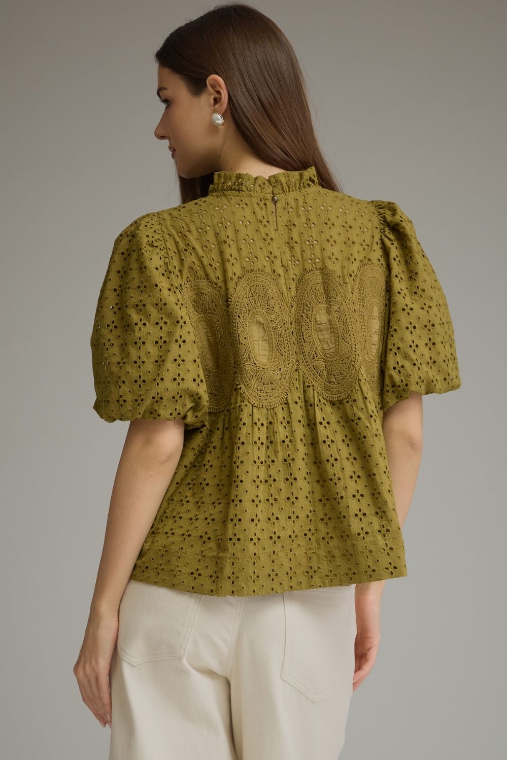 Eyelet Crochet Blouse ENTRO