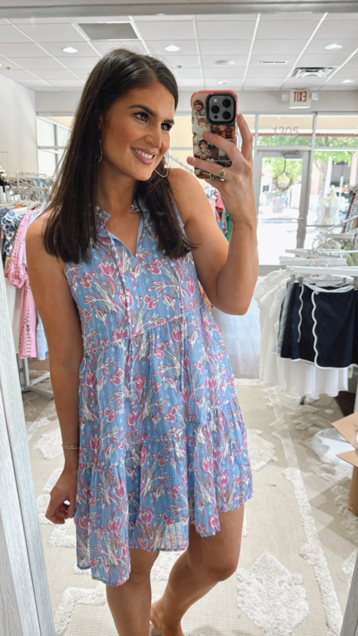 Tranquil Tulips Halter Dress