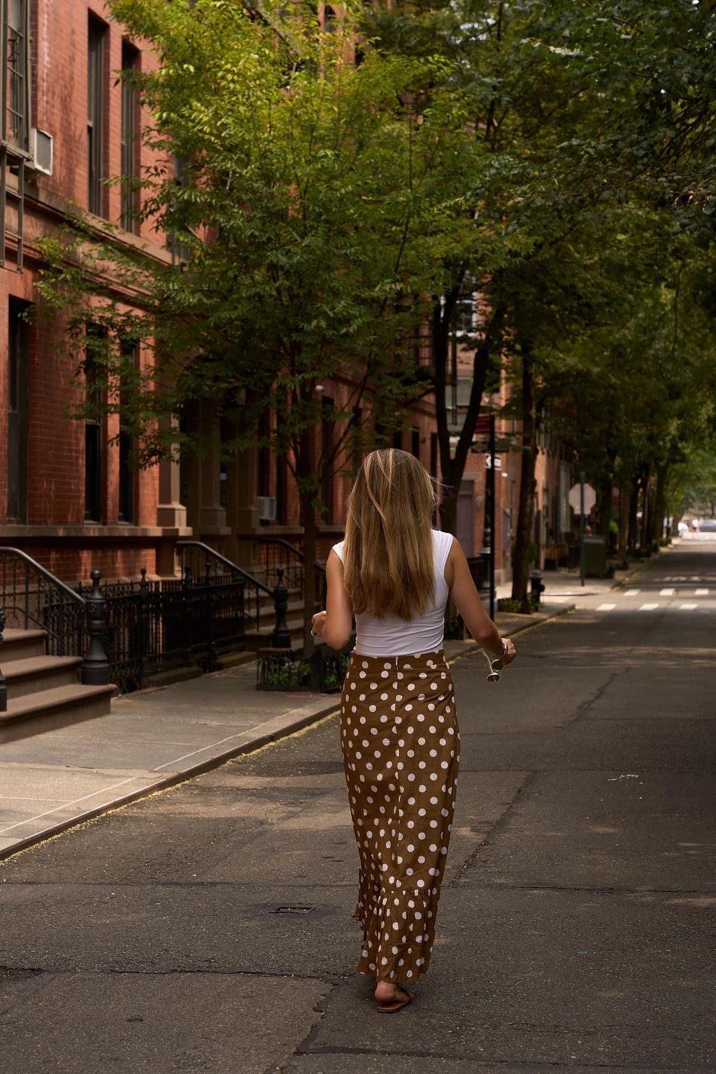 Chakeris Brown Polka Dot Mary Hope Skirt