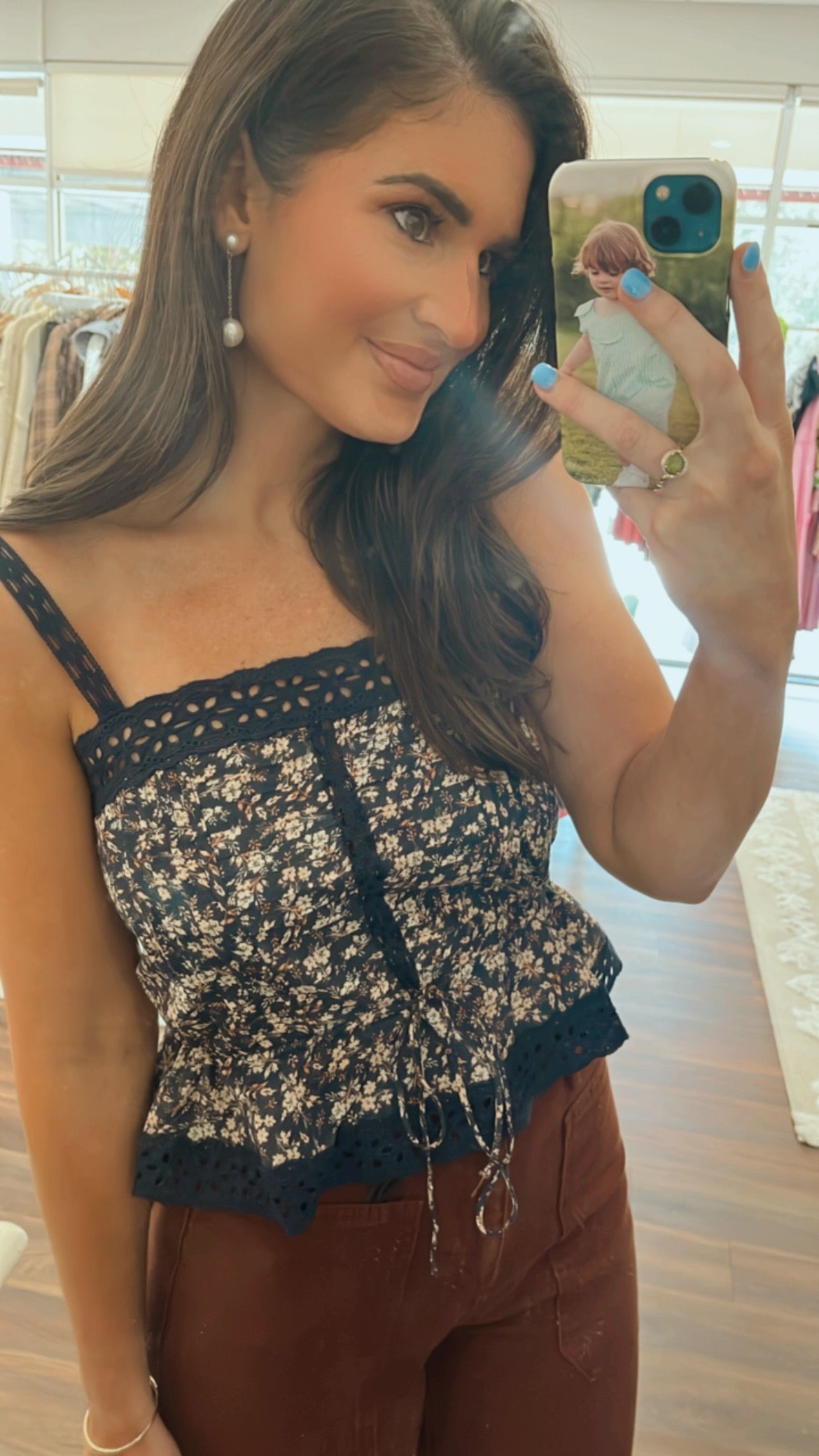Autumn Navy Top
