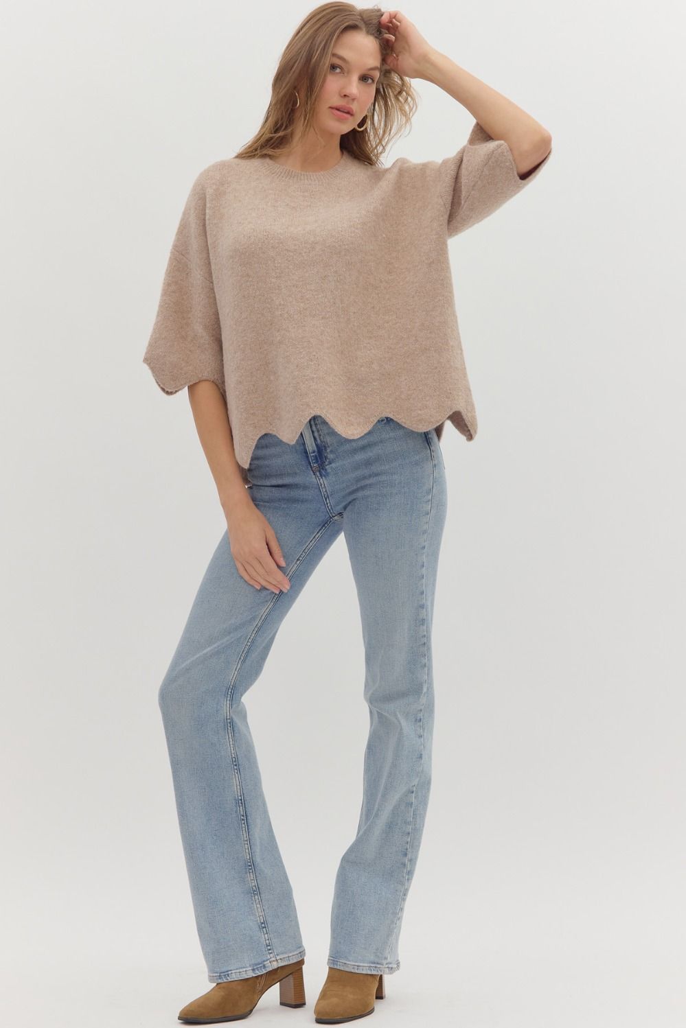Taupe Cozy Days Sweater ENTRO
