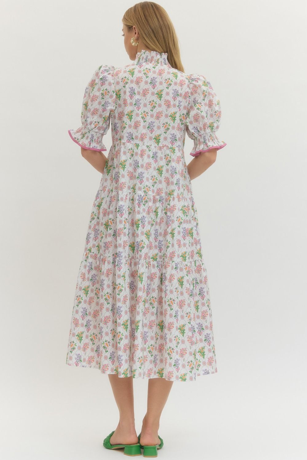 Soft Blossoms Midi Dress