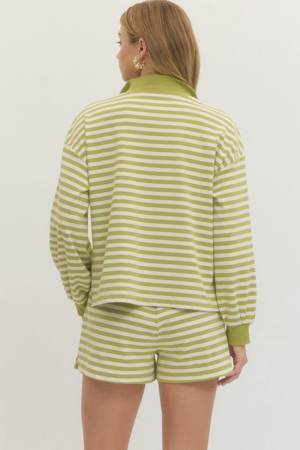 Matcha Striped Pullover