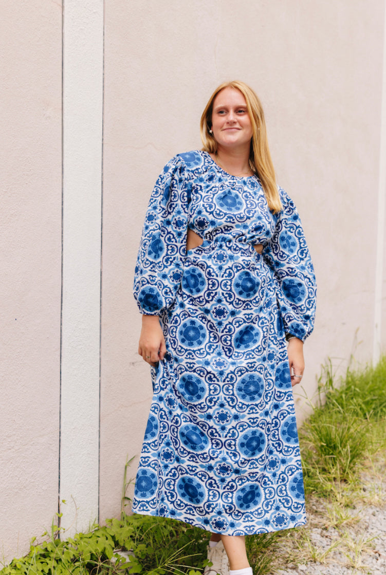 Ansley Dress Deep Blue