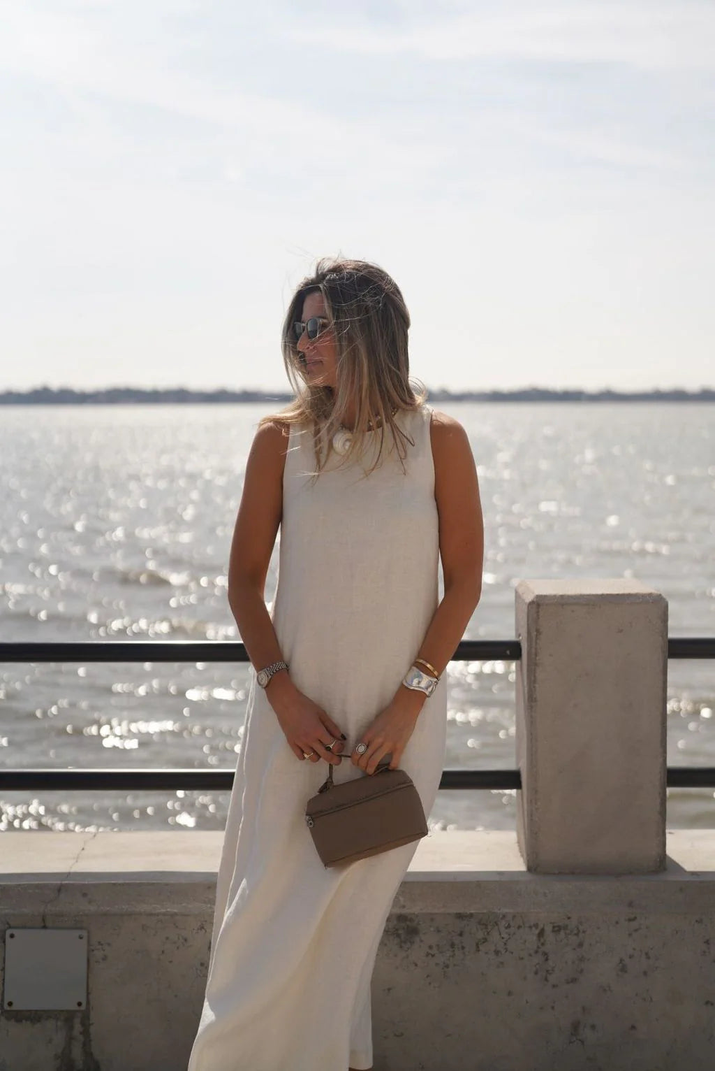 Isabella White Linen Maxi