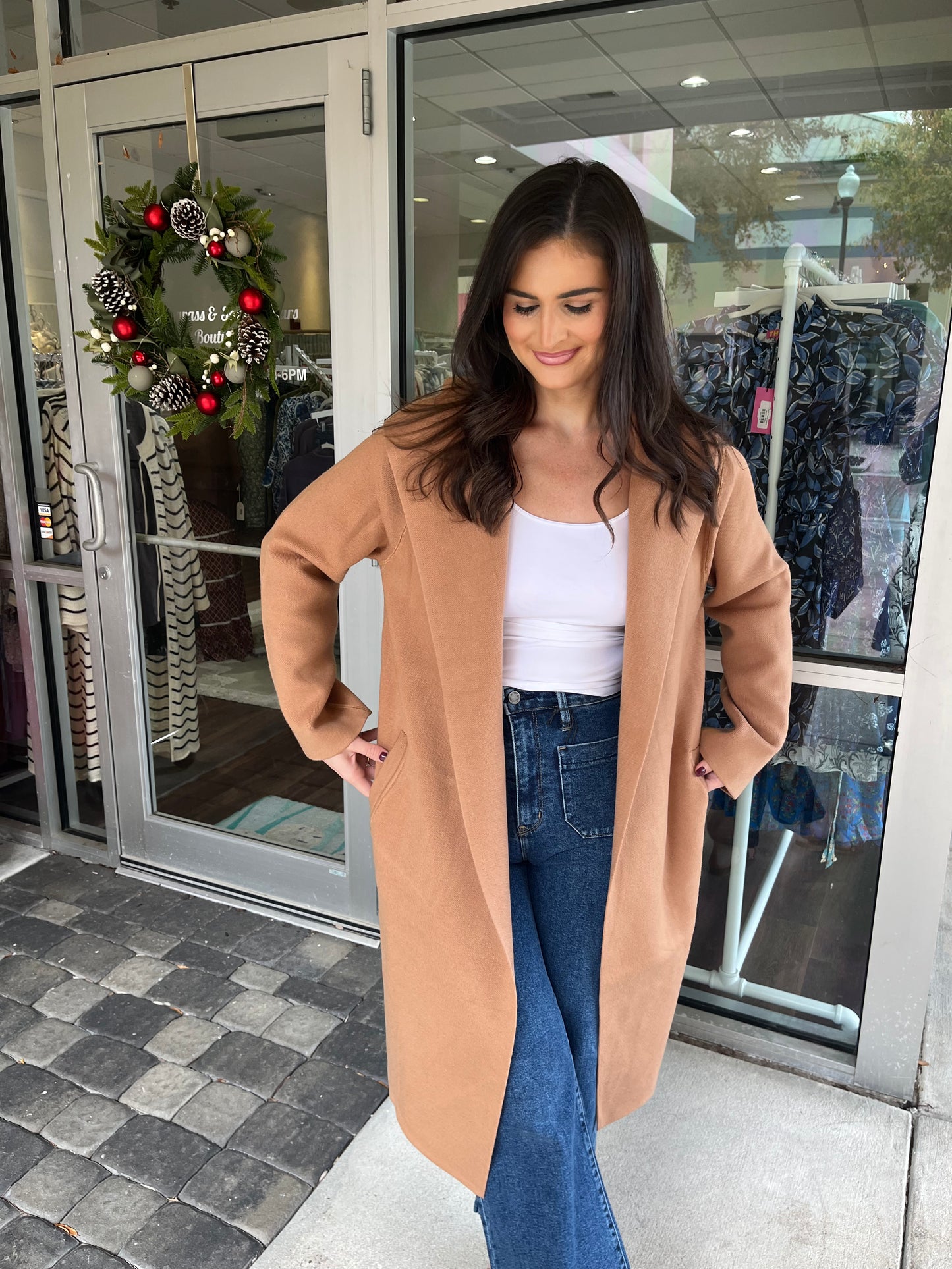 Cardigan Coat Camel