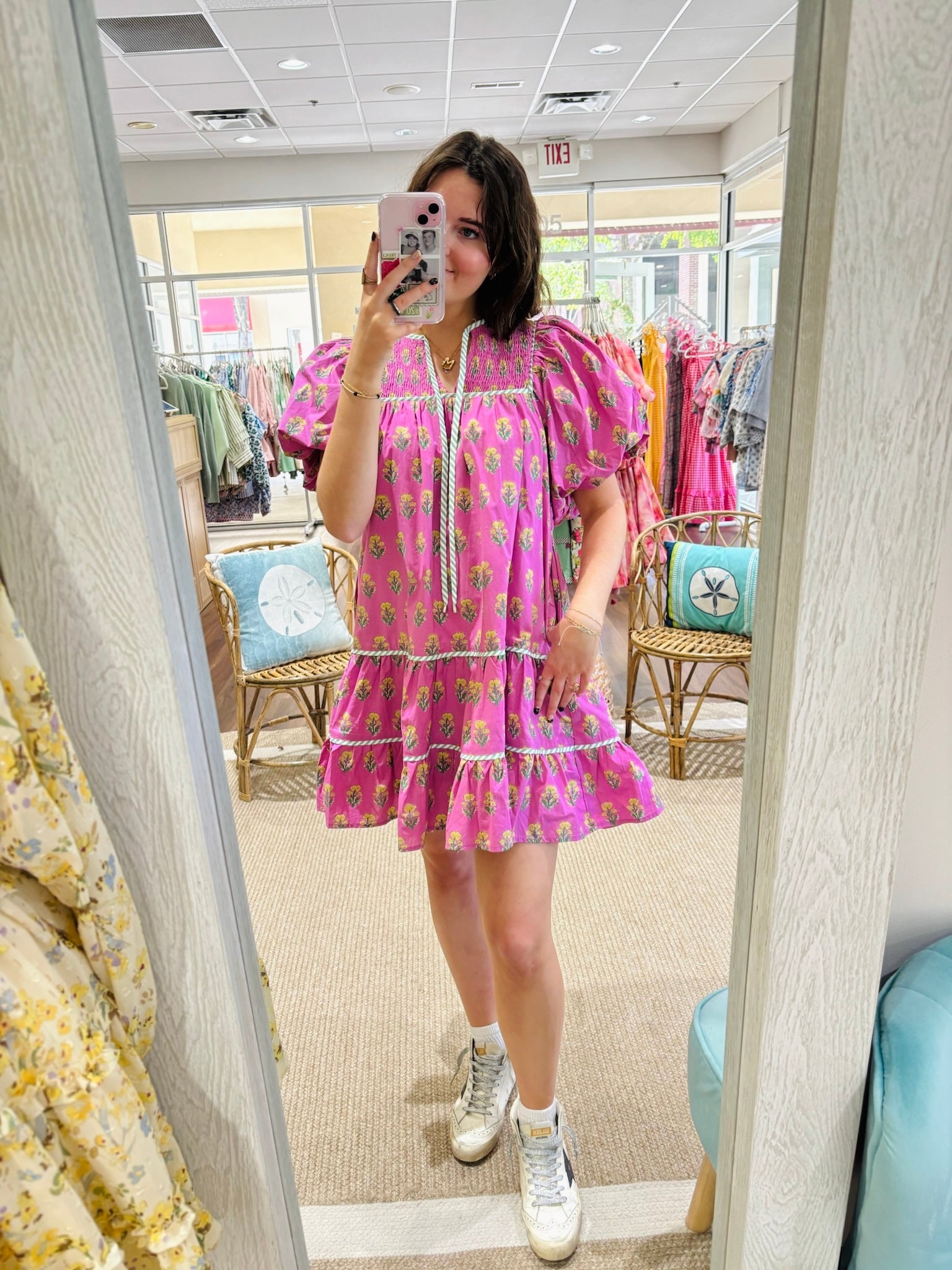 Pink Blooms Dress Entro – Sweetgrass and Sand Dollars Boutique