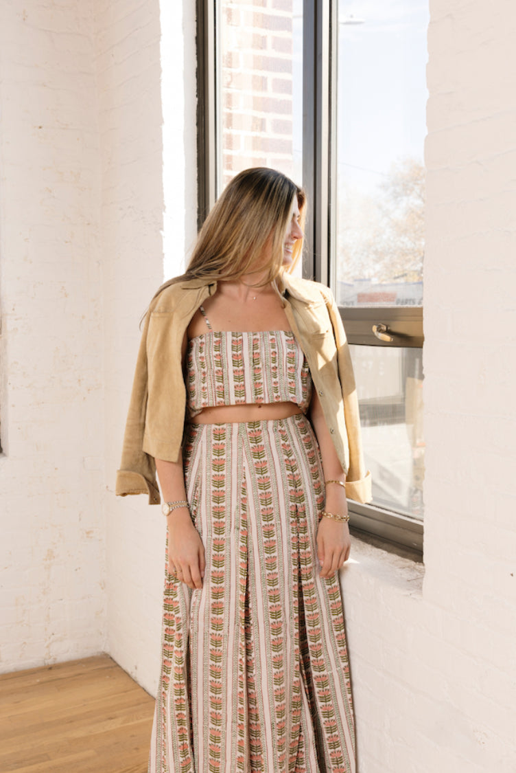 Liz Set Peach Floral