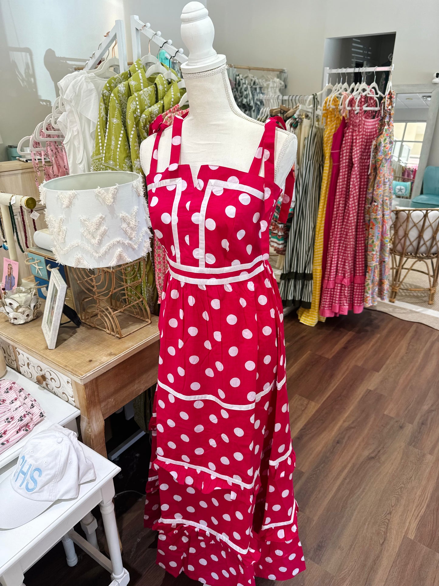 Ella Dress Pink Polka Dot