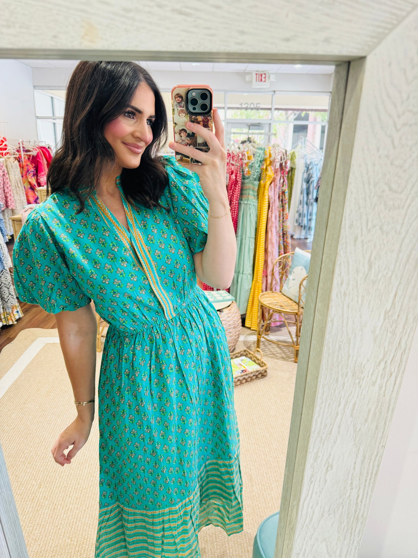THML Teal Flower Maxi