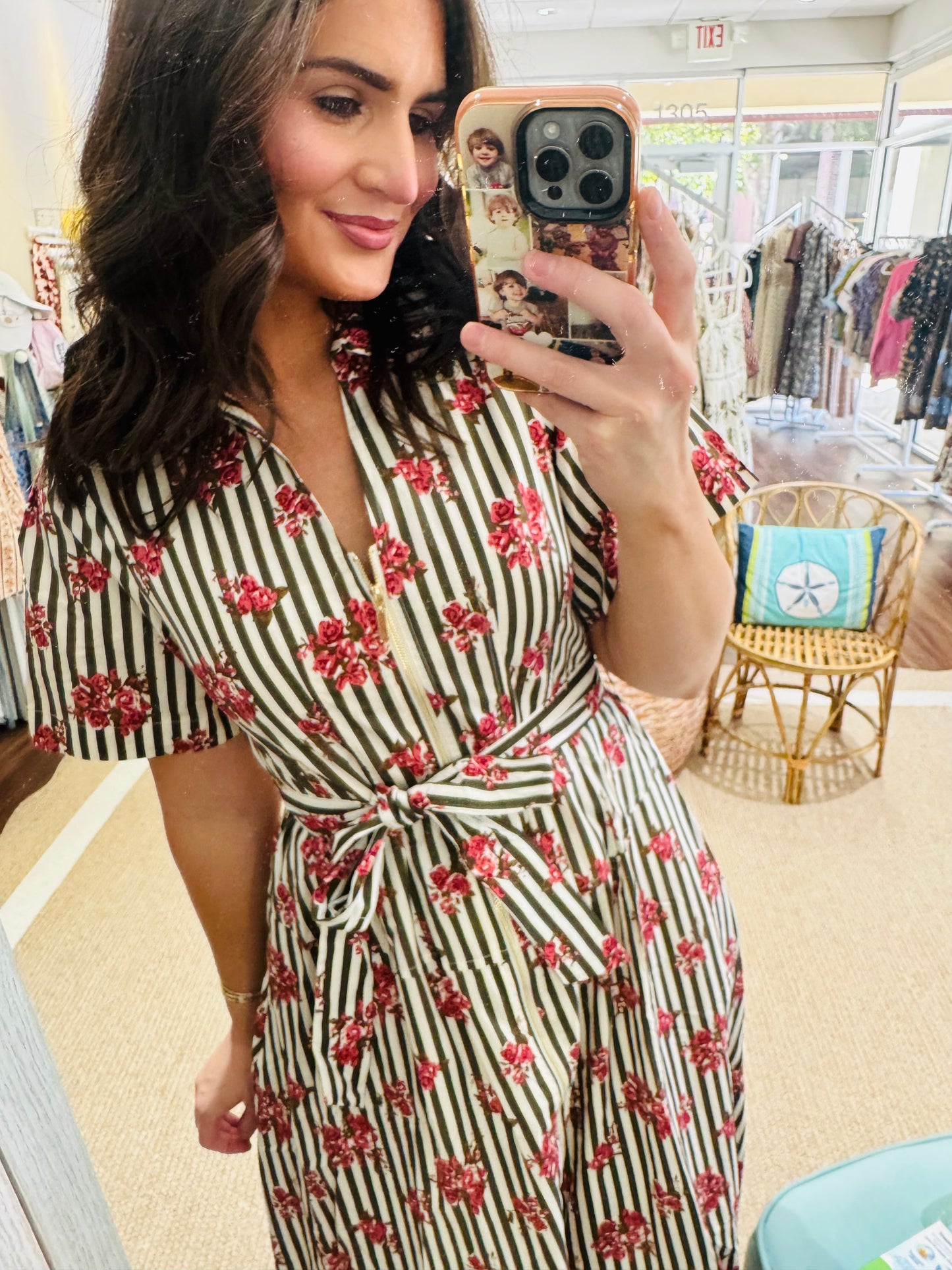 Olive Rose Buds Dress