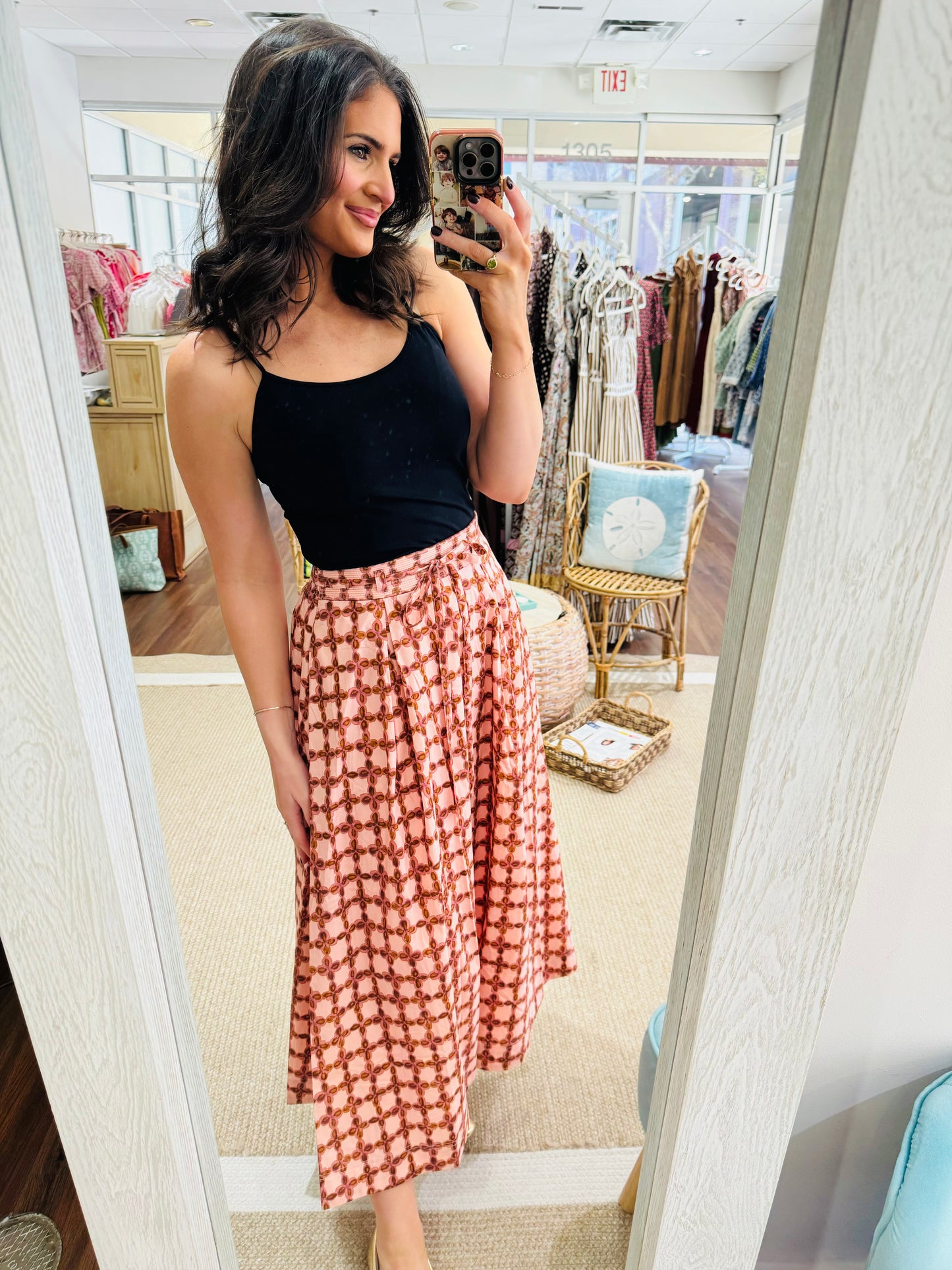 Chainlink Pleat Skirt