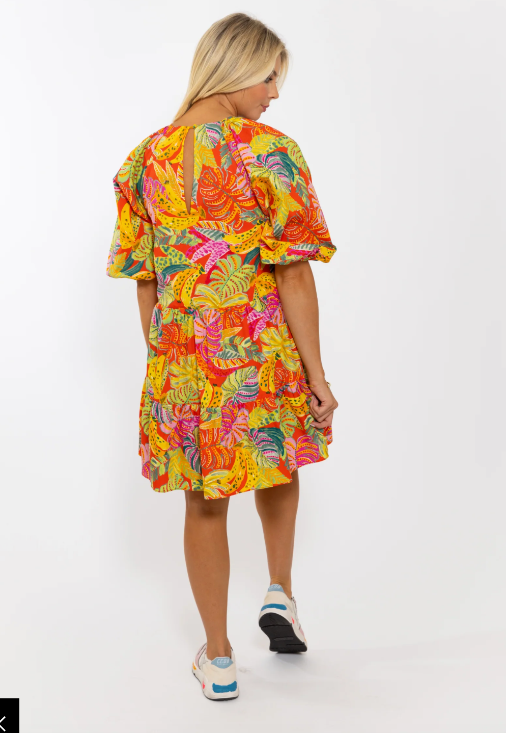Tropical Palm Banana Dress
