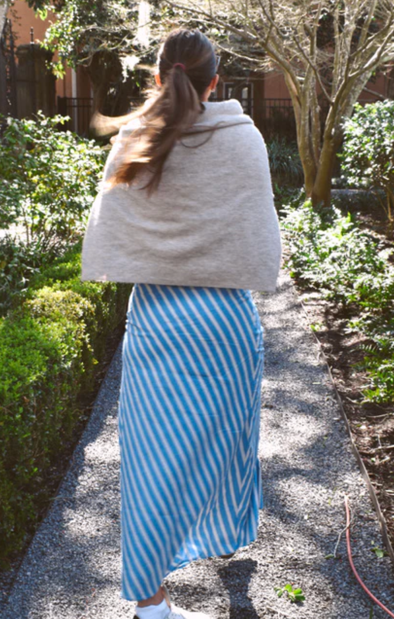 Eliza Skirt True Blue Stripe