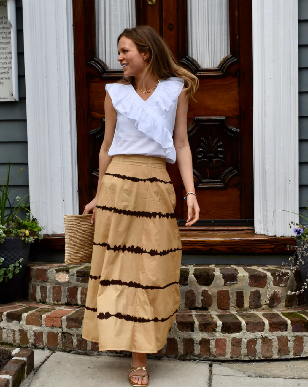 Hanley Skirt Tie Dye Brown