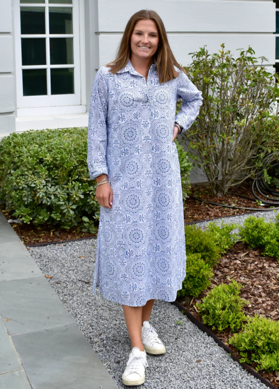 Darren Midi Blue Medallion