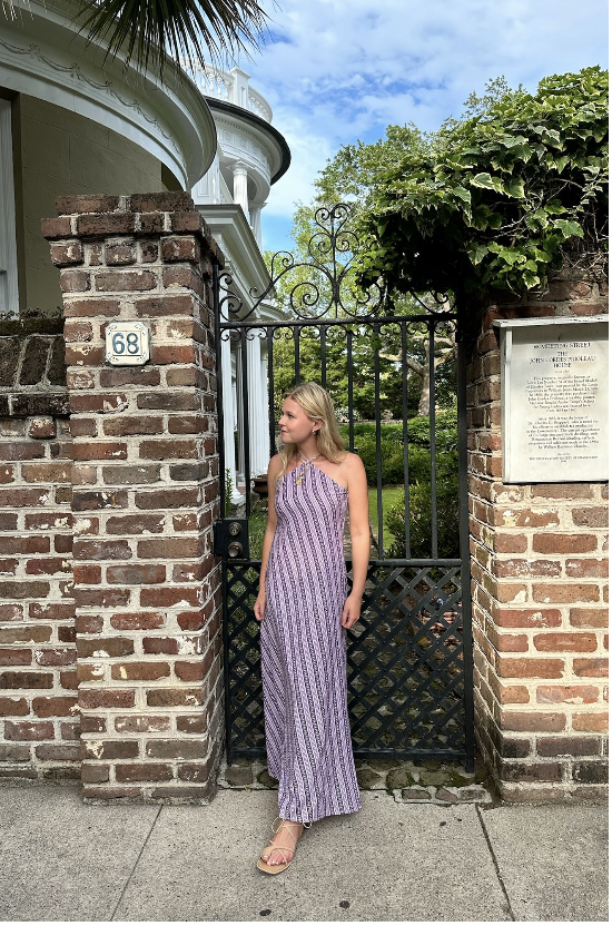 Ruth Maxi Purple Geometric