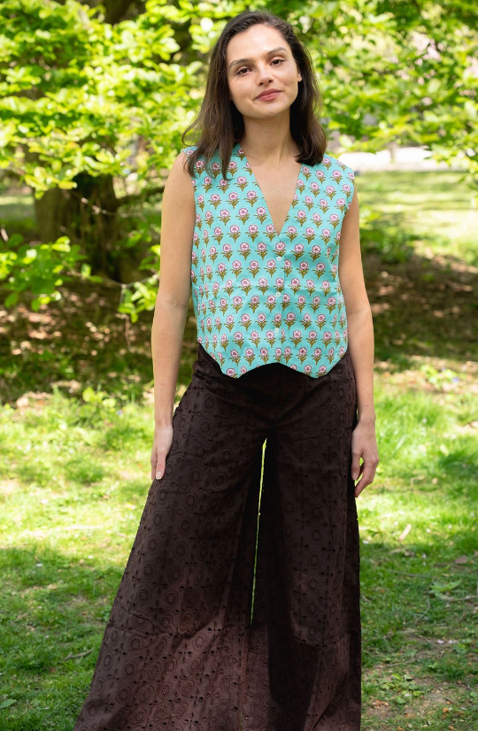 Laura Vest Aqua (FINAL SALE)