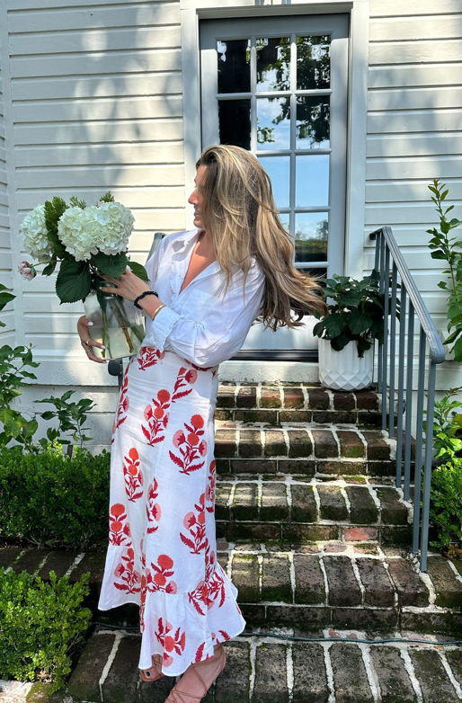 Mary Hope Skirt Red Flower
