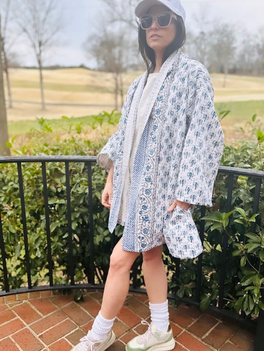 James Blanket Jacket Domino Blue