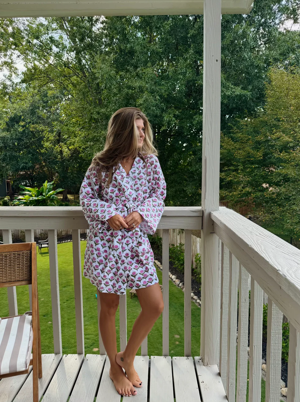 Carlee Waffle Bathrobe Short