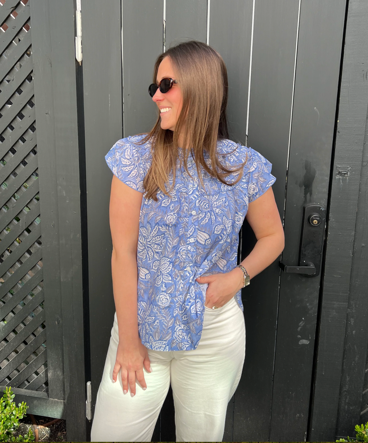 Francesca Shirt Blue Iris