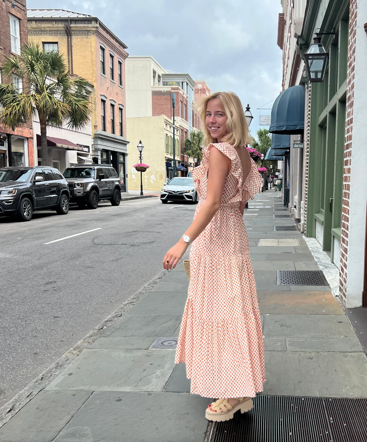 Savannah Midi Dress Citrus Bloom
