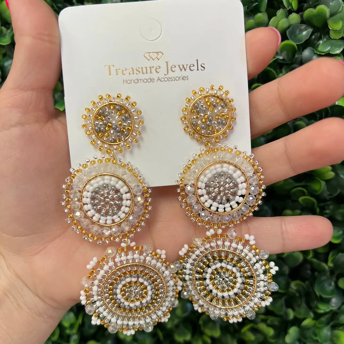 Chelsea Beaded Circle Hoops