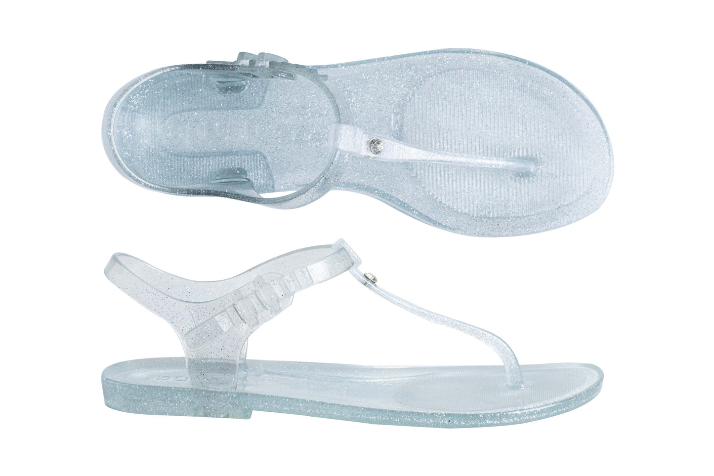 Lapreen Clear Glitter Sandals