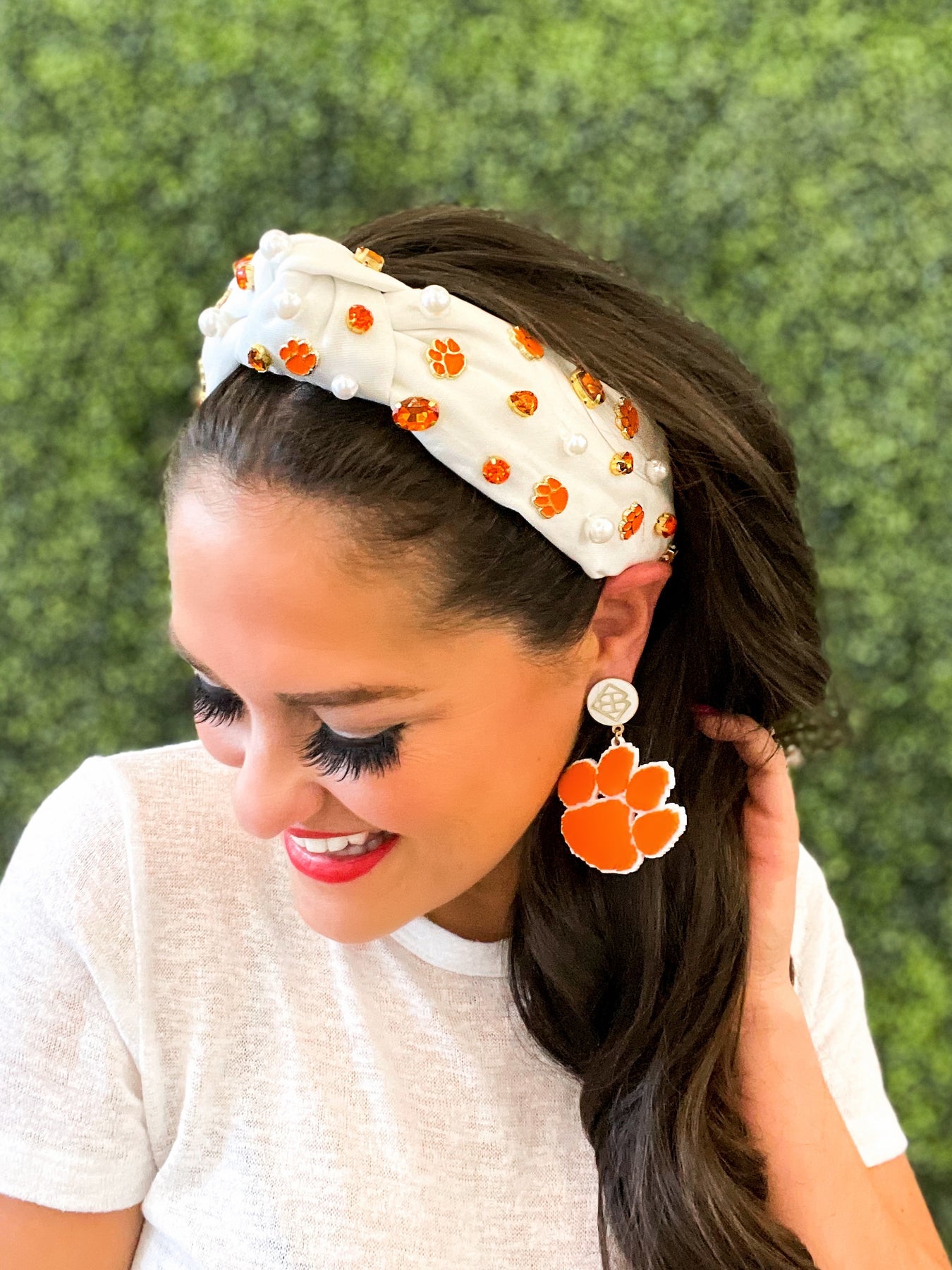 Clemson University White Headband
