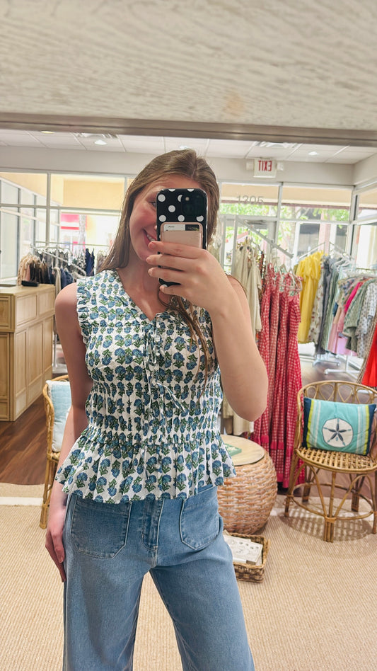 Mini Floral Tie Top THML