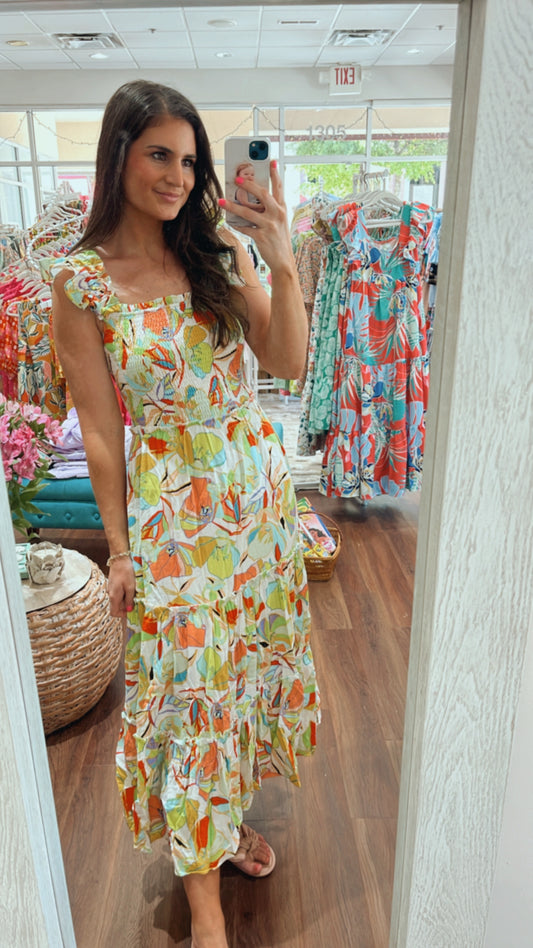 Pina Colada Linen Dress