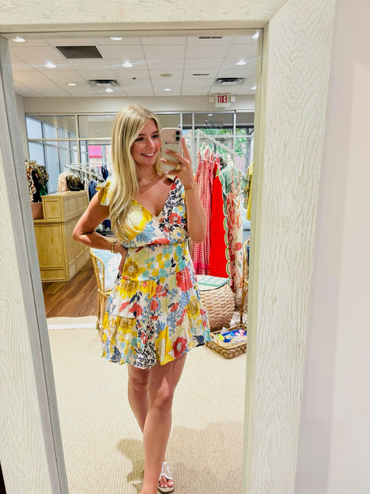 Ramona Floral Tie Dress THML