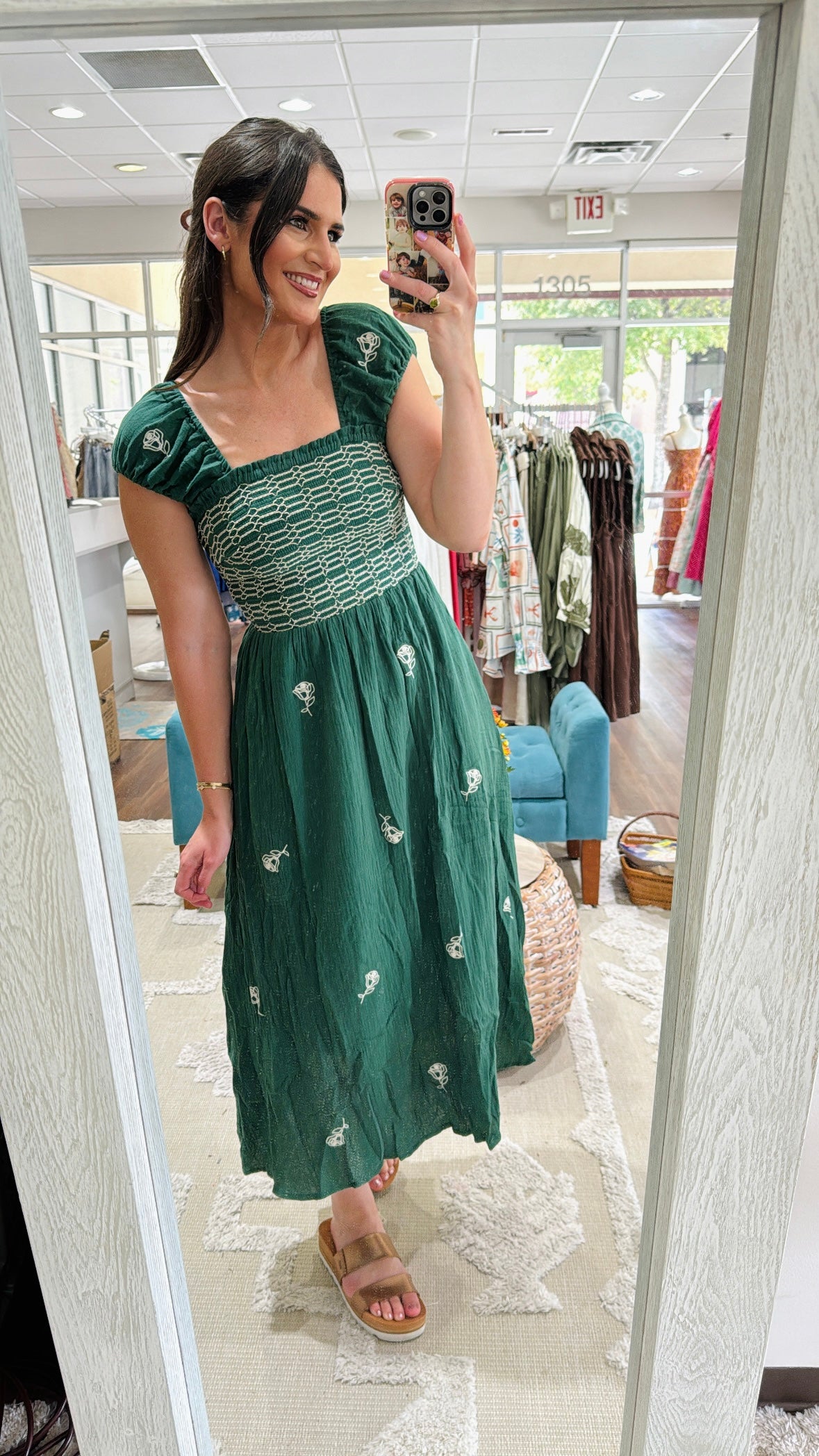 Forest Embroidered Dress