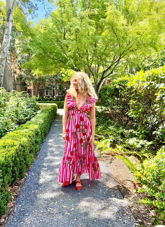 Savannah Dress Wild Poppy Cabana
