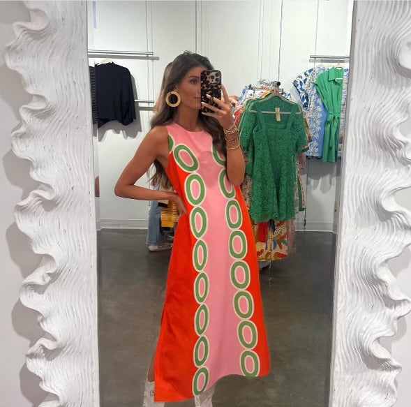 JADE Red Watermelon Links Shift Dress