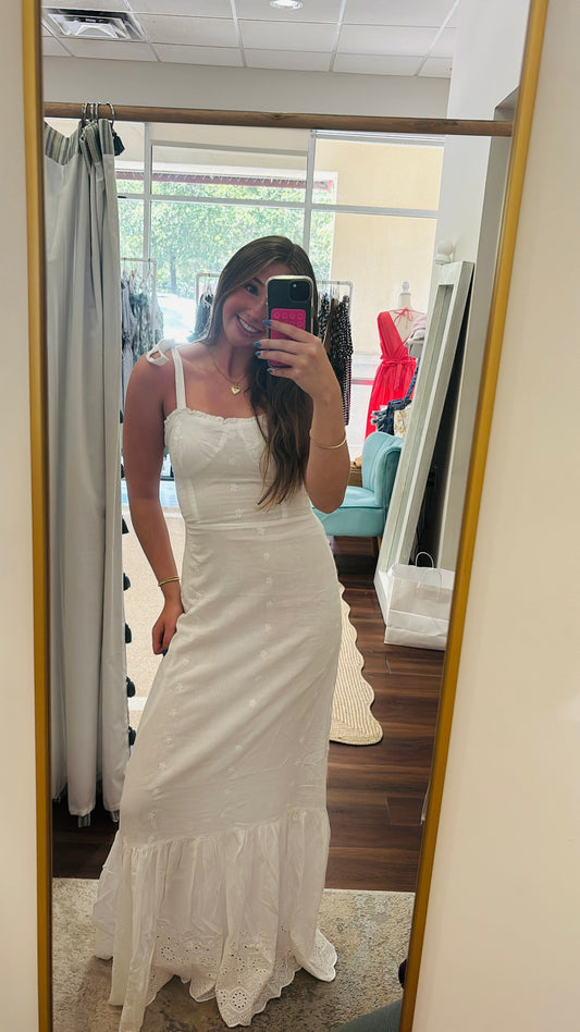 Tanner Dress White Eyelet