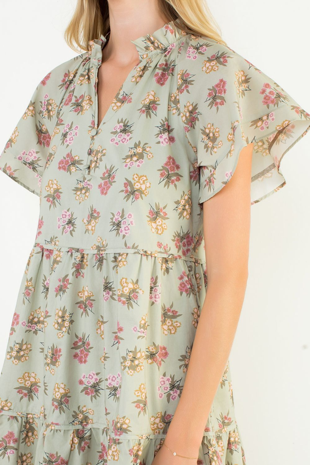 Bea Tiered Floral Dress THML