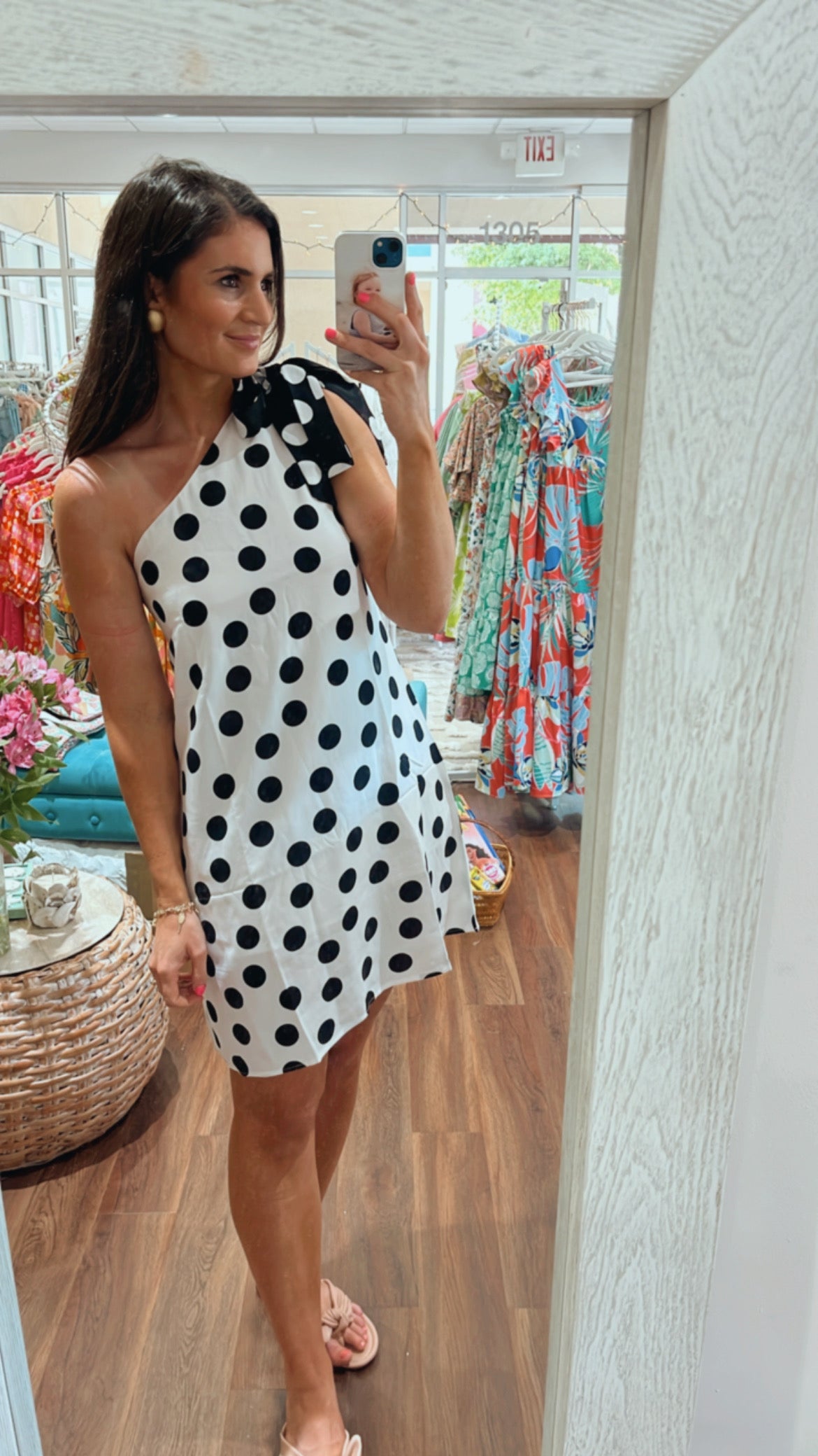 Jennifer Dress Black Dot