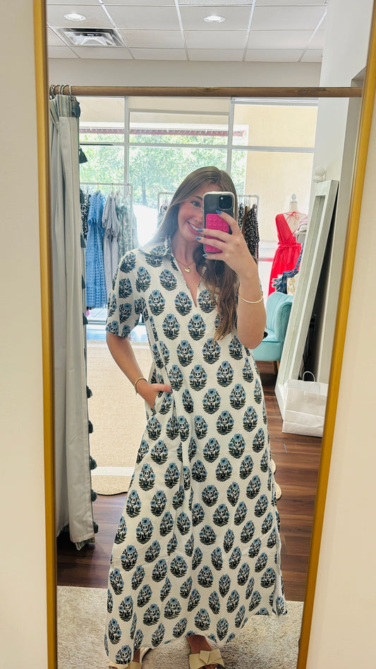 Anna Maxi Blue Green Milos