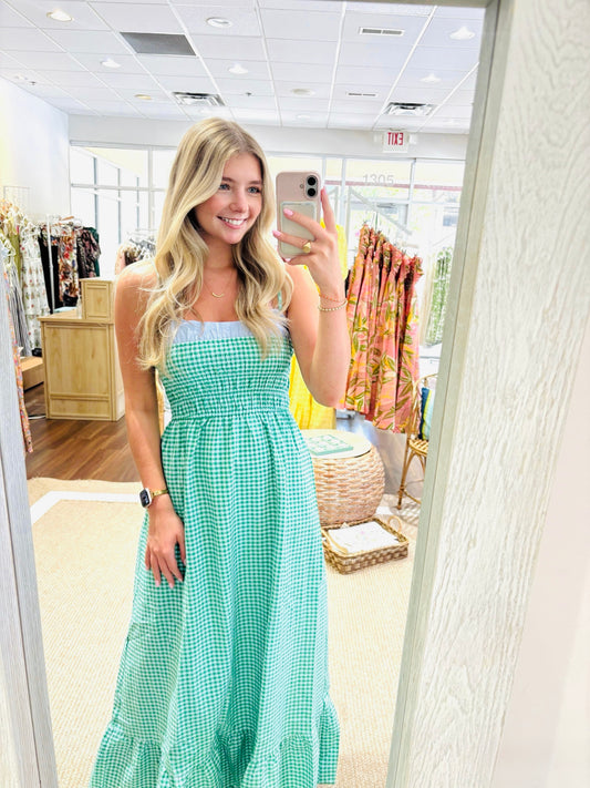 Marley Dress Blue Green THML